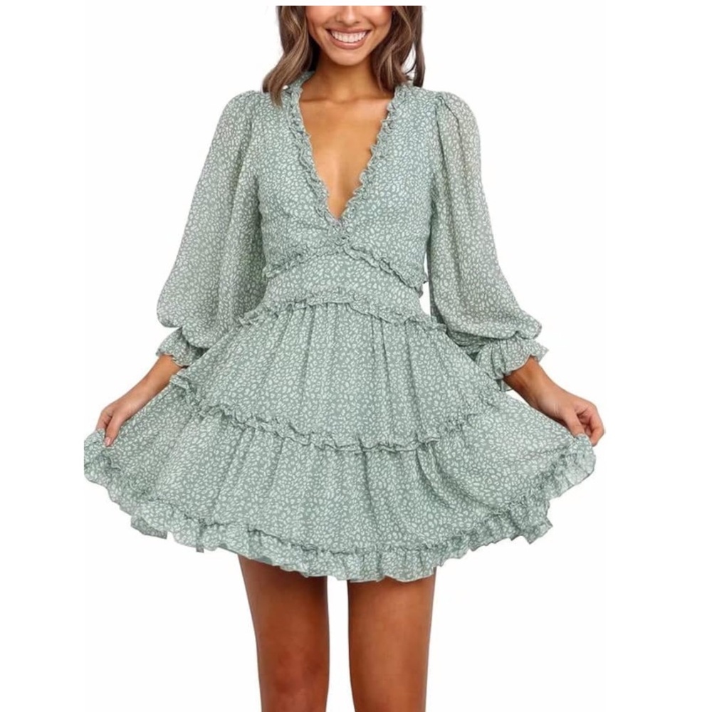 NWOT Deep V-Neck Mini Dress Women’s Size XS